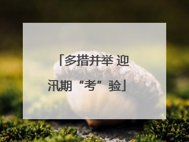 多措并举 迎汛期“考”验